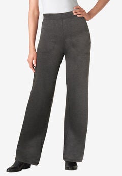 Wide-Leg Ponte Knit Pant